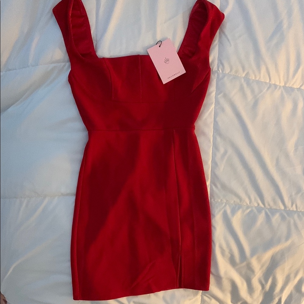Red party / dance dress - Picture 2 of 3